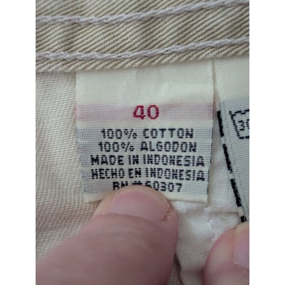 Unionbay Mens Cargo Shorts Loose Fit Size 40 Beige 100% Cotton With Pockets-709l - Picture 6 of 9